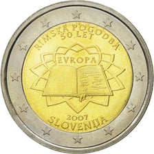 Slovenia, 2 Euro, Traité de Rome 50 ans, 2007, MS(63), Bi-Metallic, KM:106