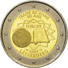 Luxembourg, 2 Euro, Traité de Rome 50 ans, 2007, MS(63), Bi-Metallic, KM:94