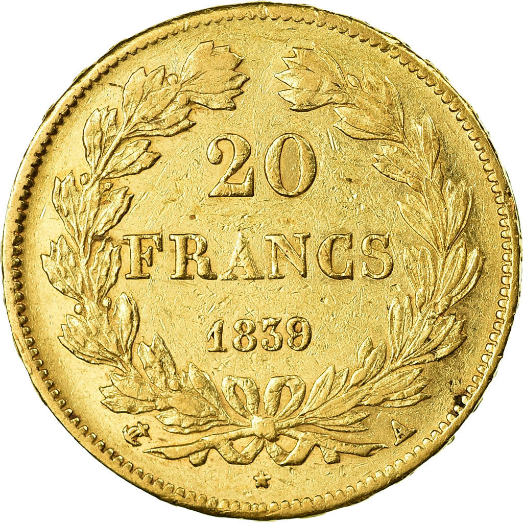 Monnaie, France, Louis-Philippe, 20 Francs, 1839, Paris, TTB, Or, KM:750.1