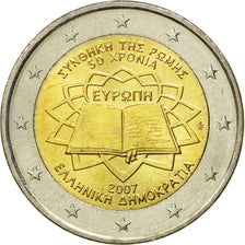Greece, 2 Euro, Traité de Rome 50 ans, 2007, MS(63), Bi-Metallic, KM:216