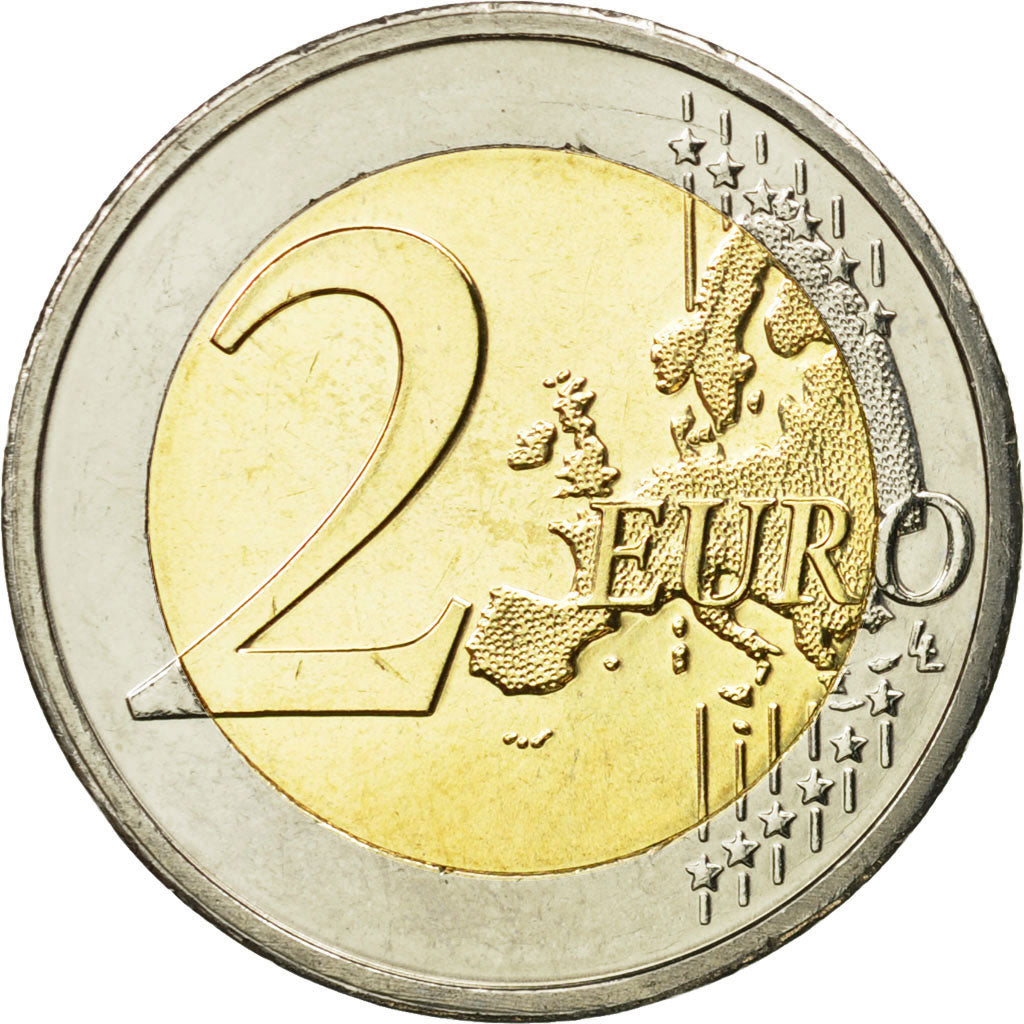 Netherlands, 2 Euro, european monetary union 10 th anniversary, 2009, MS(63)