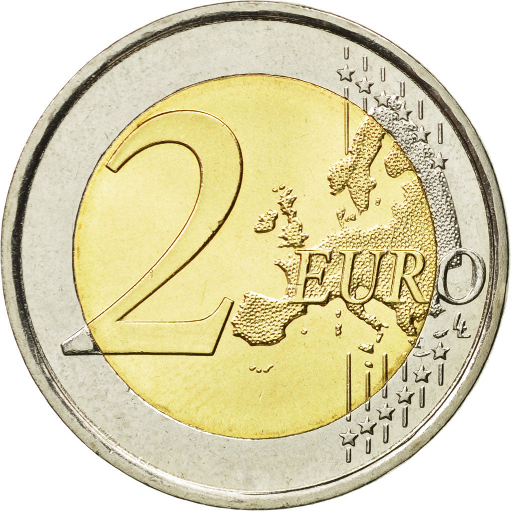 Spain, 2 Euro, european monetary union 10 th anniversary, 2009, MS(63)