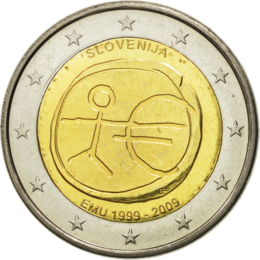 Slovenië, 2 Euro, european monetary union 10 th anniversary, 2009, UNC-