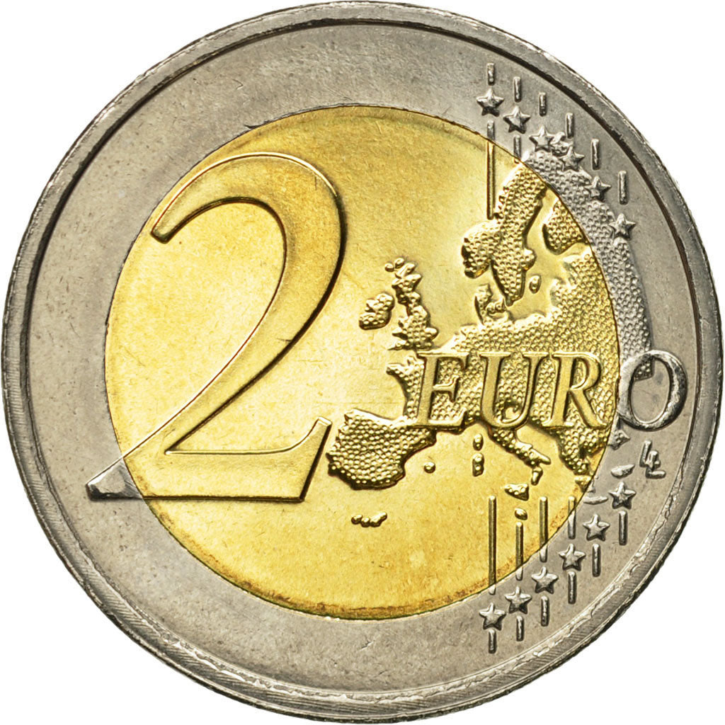Luxembourg, 2 Euro, european monetary union 10 th anniversary, 2009, MS(63)