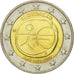 Eslovaquia, 2 Euro, 10 th anniversary of emu, 2009, EBC+, Bimetálico, KM:103