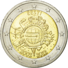 Estonia, 2 Euro, 10 ans de l'Euro, 2012, MS(63), Bi-Metallic, KM:70