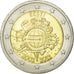 Estonia, 2 Euro, 10 ans de l'Euro, 2012, MS(63), Bimetaliczny, KM:70