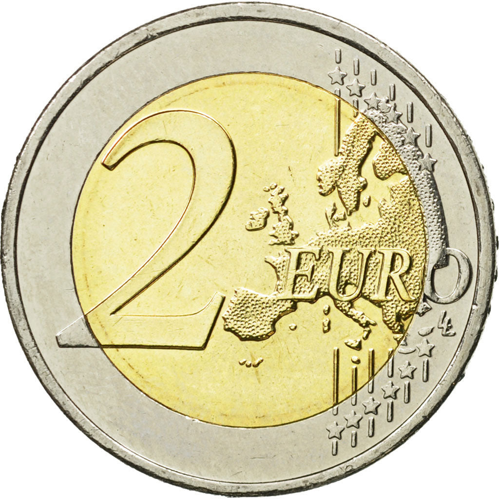 Cyprus, 2 Euro, 10 ans de l'Euro, 2012, MS(60-62), Bi-Metallic, KM:97