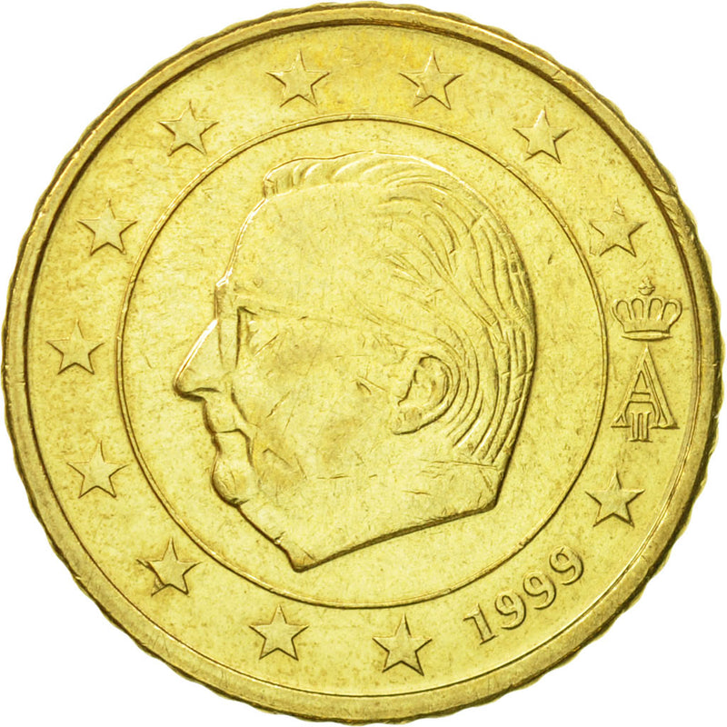 Bélgica 50 Euro Cent 1999 MBC Latón KM:229 – Numiscorner.com