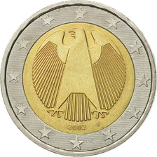GERMANY - FEDERAL REPUBLIC, 2 Euro, 2002, EF(40-45), Bi-Metallic, KM:214
