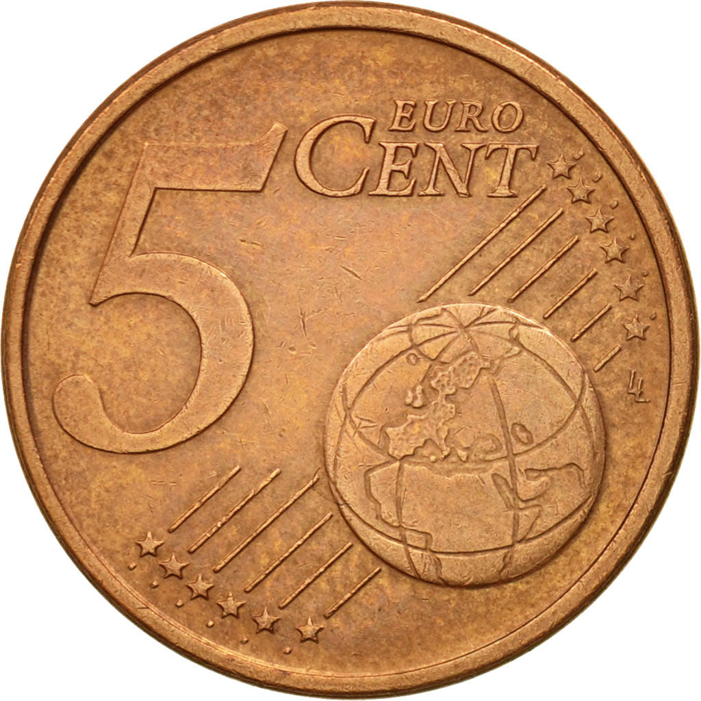 Federale Duitse Republiek, 5 Euro Cent, 2002, ZF, Copper Plated Steel, KM:209