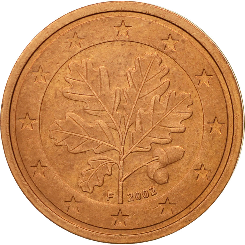 GERMANY - FEDERAL REPUBLIC, 2 Euro Cent, 2002, EF(40-45), Copper Plated Steel