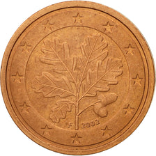Federale Duitse Republiek, 2 Euro Cent, 2002, ZF, Copper Plated Steel, KM:208