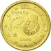España, 50 Euro Cent, 2000, MBC+, Latón, KM:1045