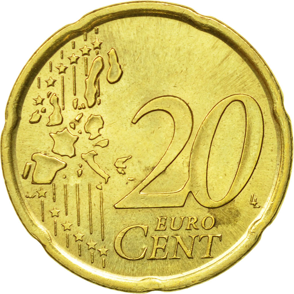 Spain, 20 Euro Cent, 1999, AU(50-53), Brass, KM:1044