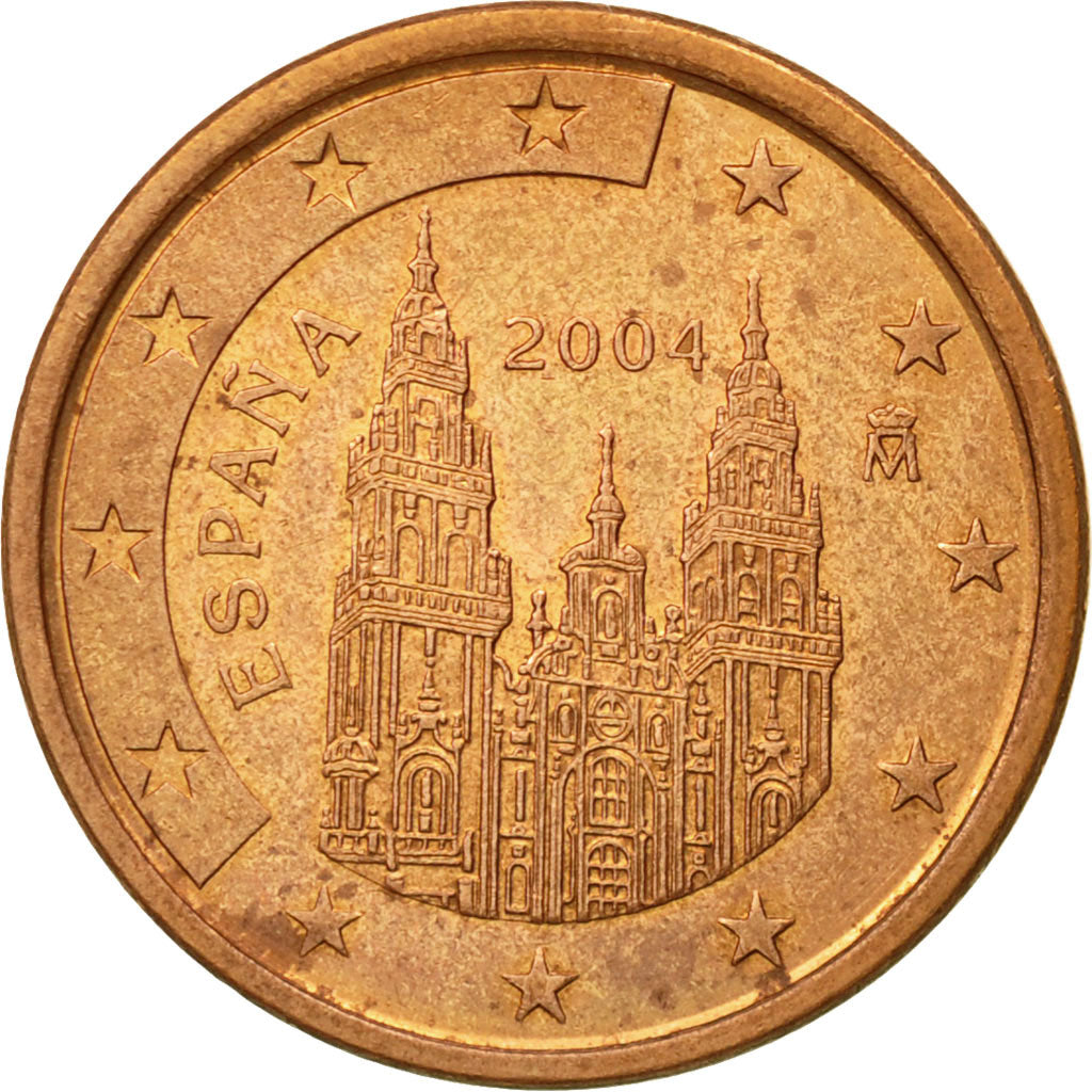 Espagne, 5 Euro Cent, 2004, TTB, Copper Plated Steel, KM:1042