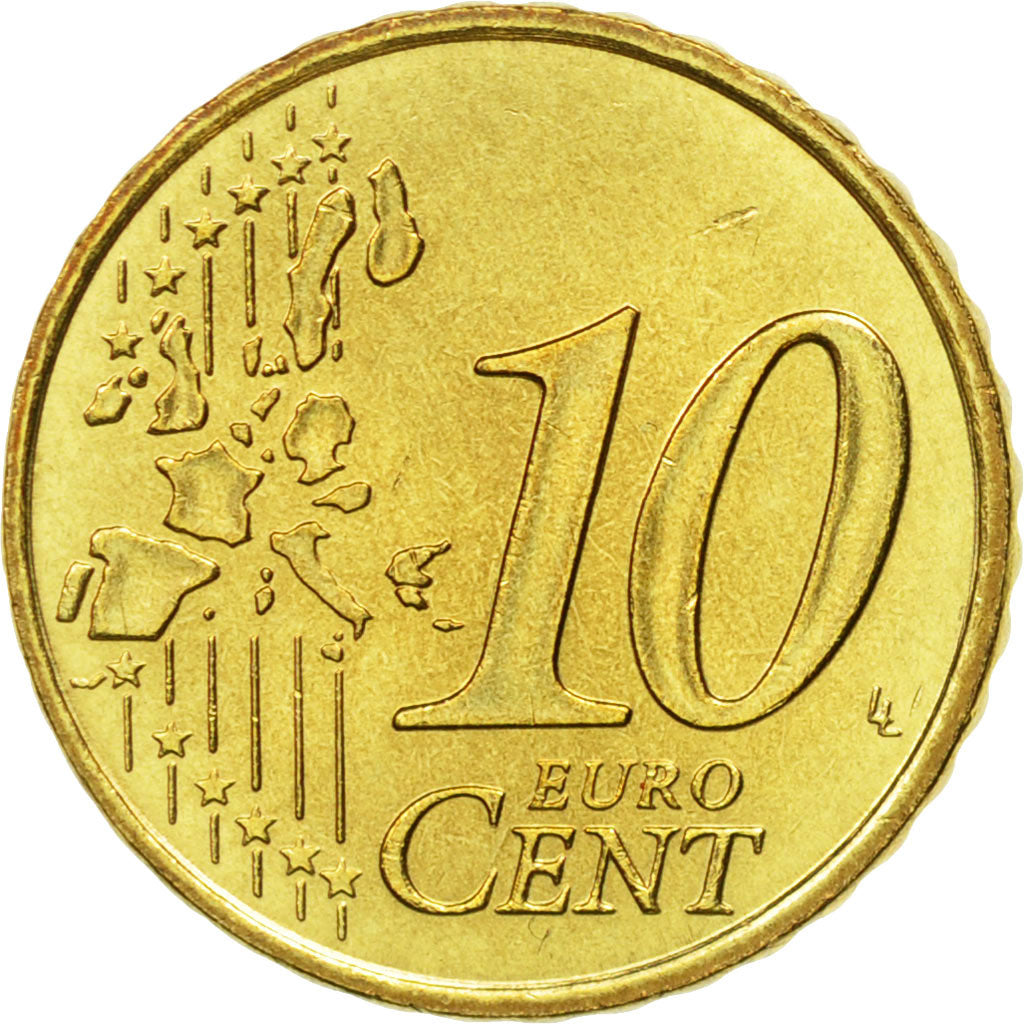 Frankrijk, 10 Euro Cent, 2000, PR+, Tin, KM:1285