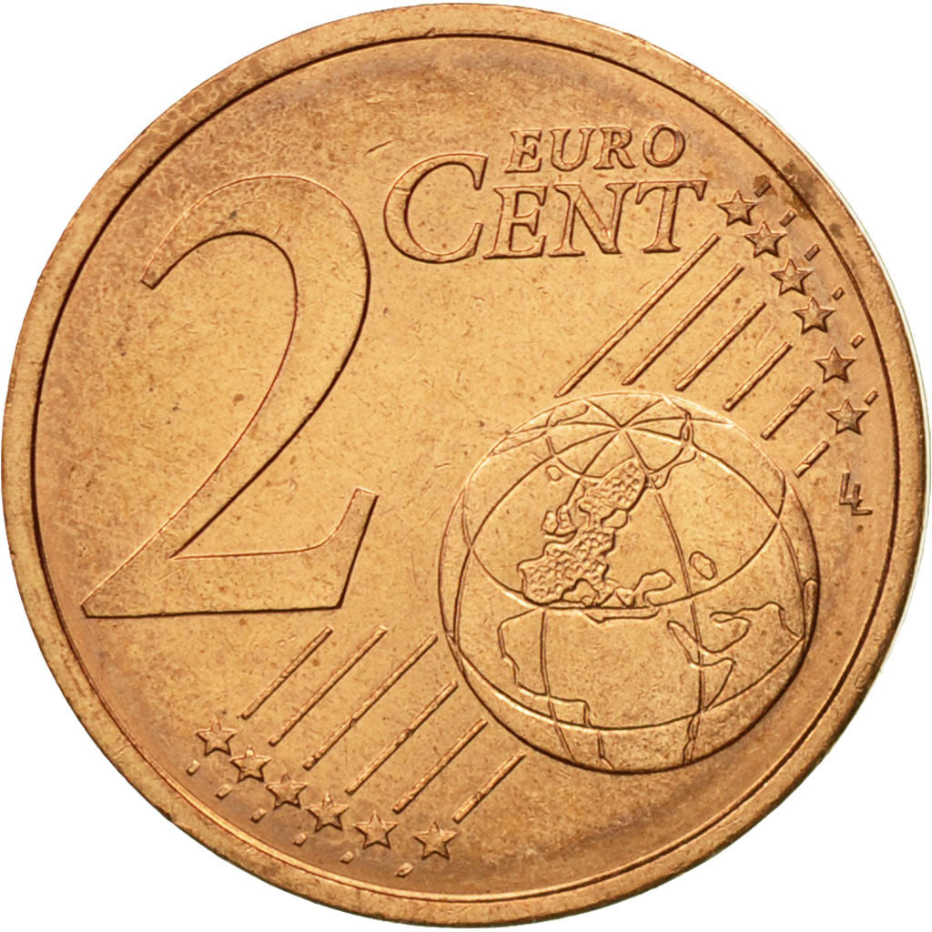 France, 2 Euro Cent, 2001, EF(40-45), Copper Plated Steel, KM:1283