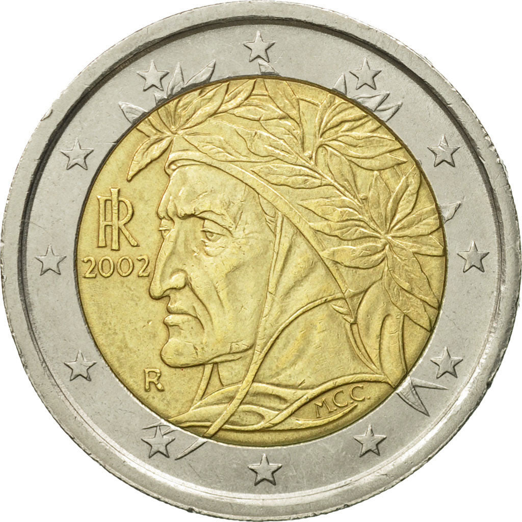 Italy, 2 Euro, 2002, EF(40-45), Bi-Metallic, KM:217