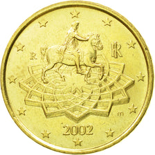Italy, 50 Euro Cent, 2002, AU(50-53), Brass, KM:215