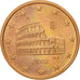 Italia, 5 Euro Cent, 2002, BB, Acciaio placcato rame, KM:212