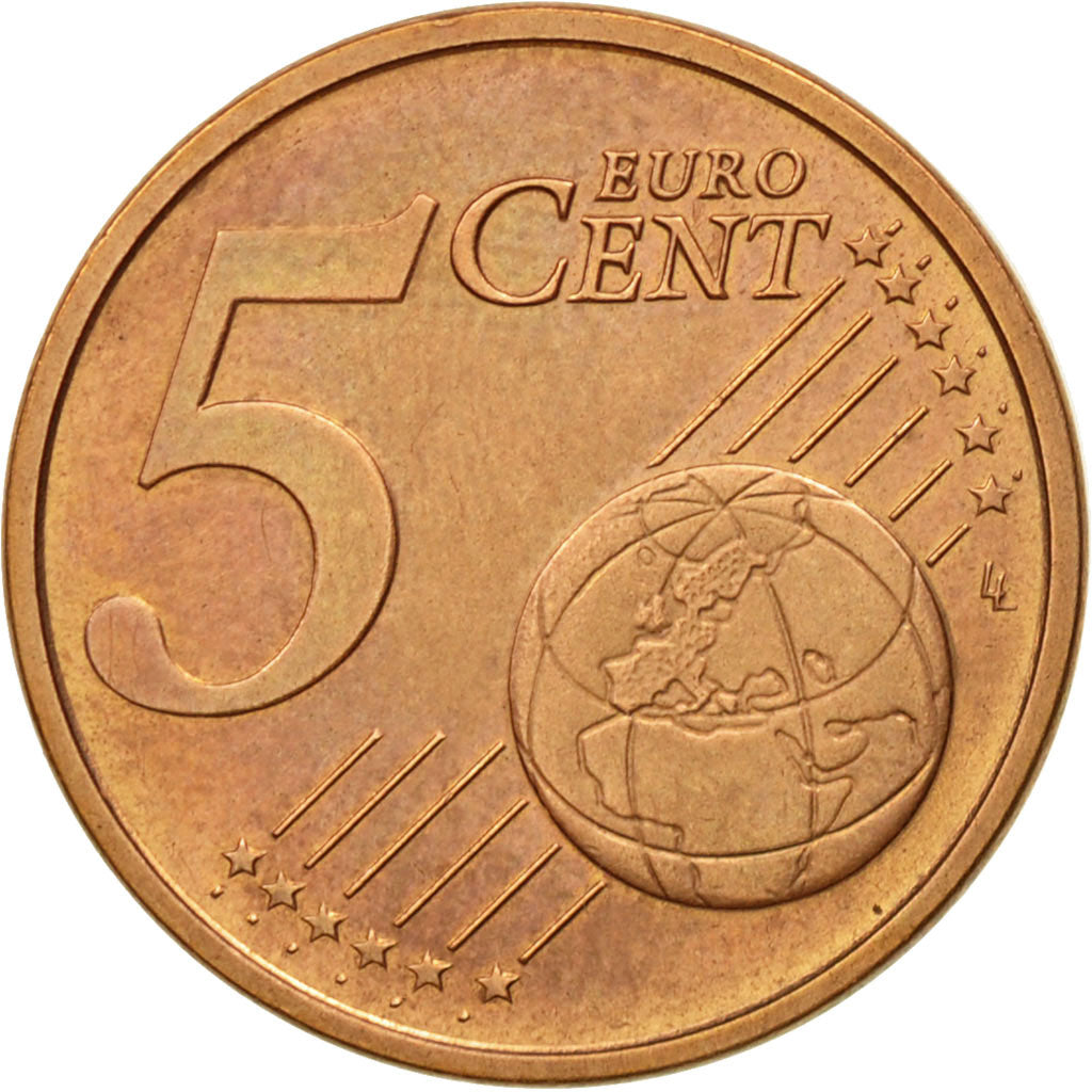 Italy, 5 Euro Cent, 2002, EF(40-45), Copper Plated Steel, KM:212