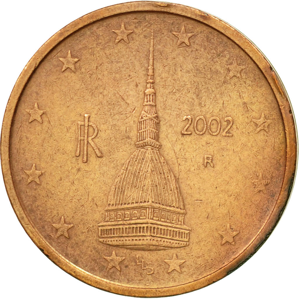 Italy, 2 Euro Cent, 2002, EF(40-45), Copper Plated Steel, KM:211
