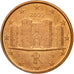 Włochy, Euro Cent, 2005, Rome, EF(40-45), Miedź platerowana stalą, KM:210