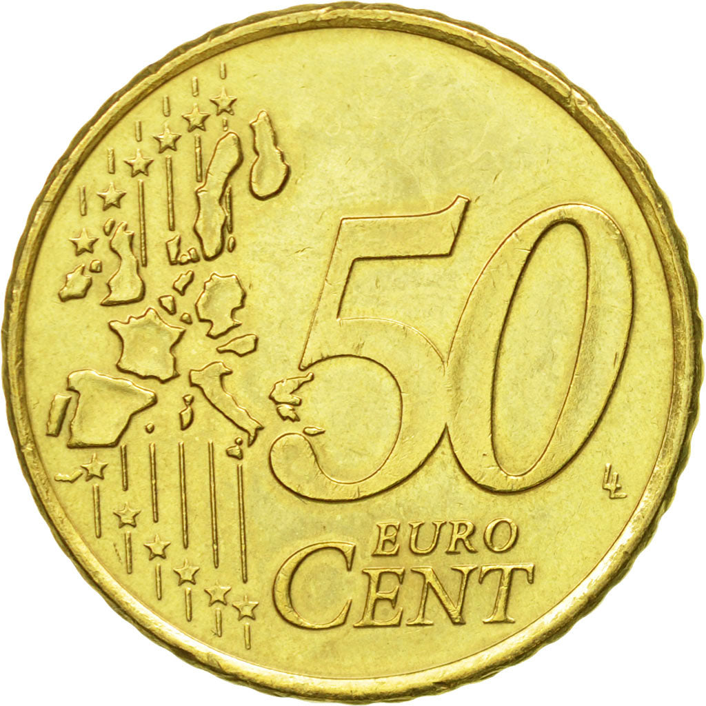 Netherlands, 50 Euro Cent, 1999, AU(50-53), Brass, KM:239