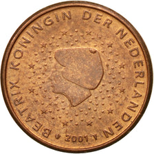 Netherlands, Euro Cent, 2001, EF(40-45), Copper Plated Steel, KM:234