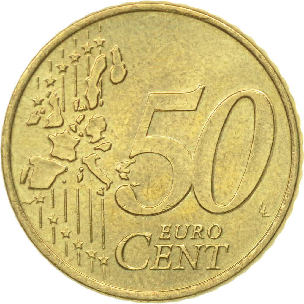 Luxemburg, 50 Euro Cent, 2002, SS+, Messing, KM:80