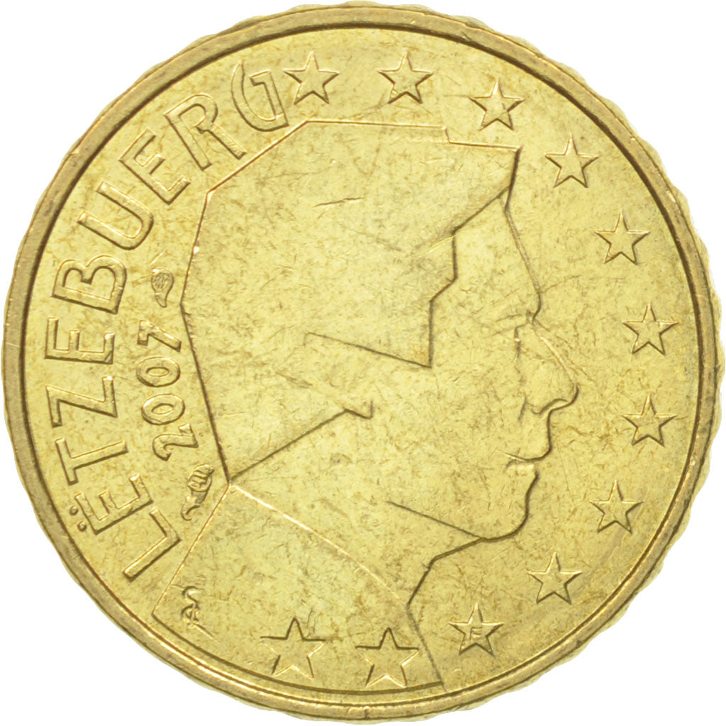 Luxemburg, 10 Euro Cent, 2007, SS, Messing, KM:89