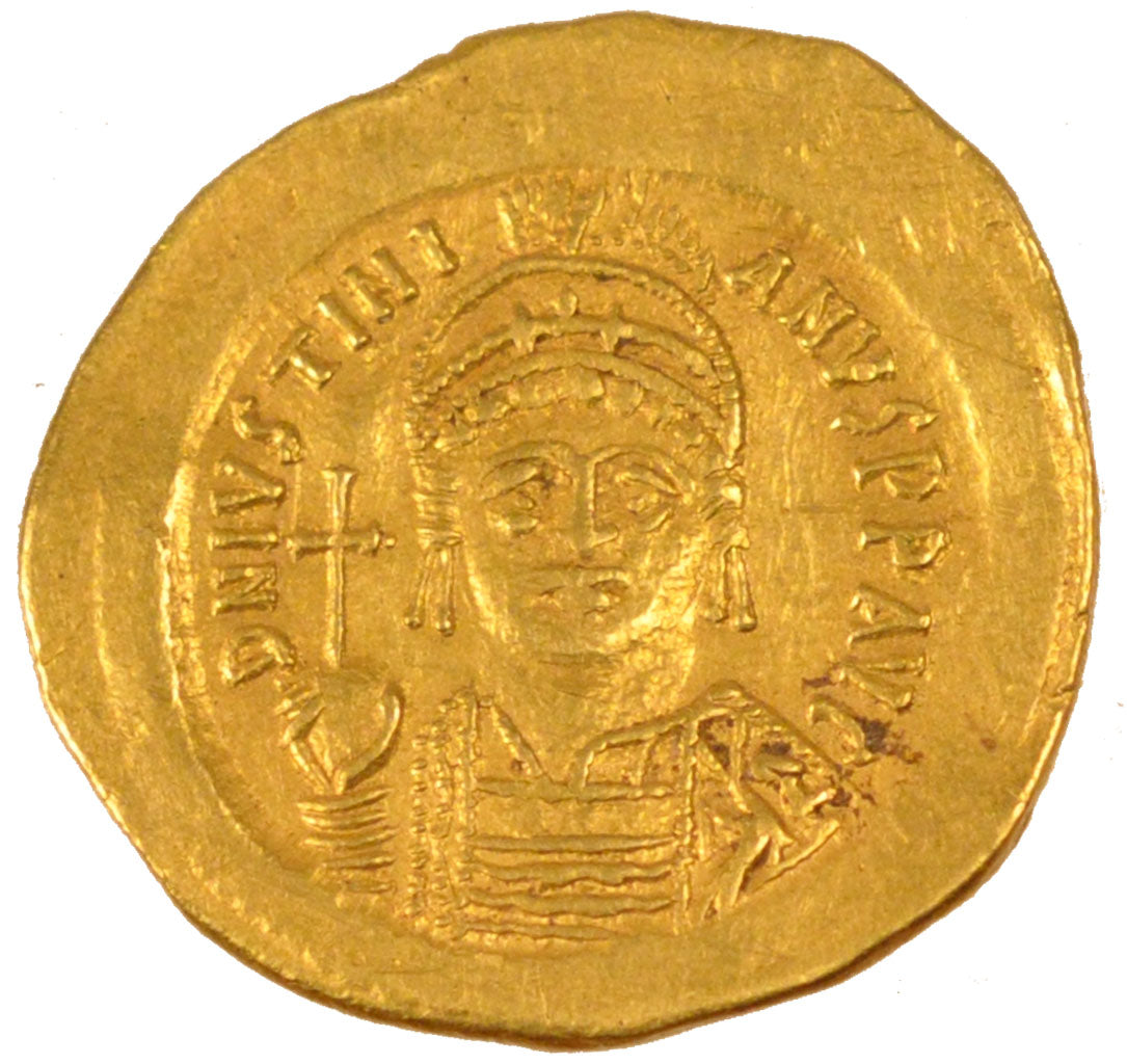 Justinian I 527-565, Solidus, Constantinople, AU(55-58), Gold, 4.38