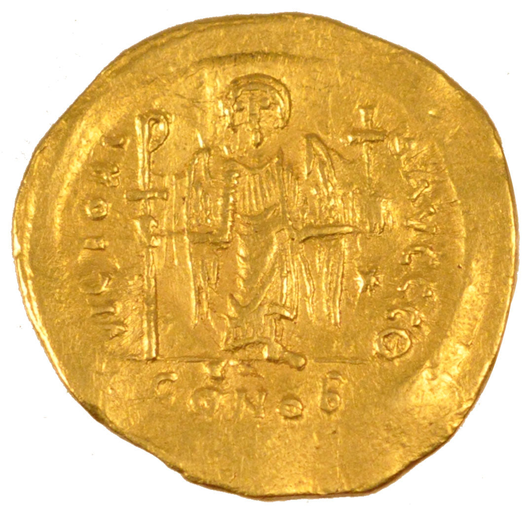 Justinian I 527-565, Solidus, Constantinople, AU(55-58), Gold, 4.38