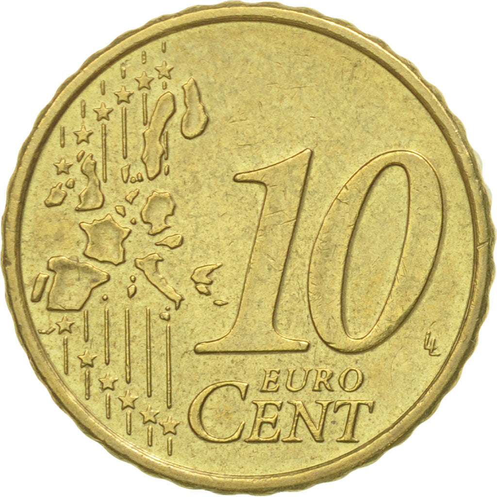 Austria, 10 Euro Cent, 2002, AU(55-58), Brass, KM:3085