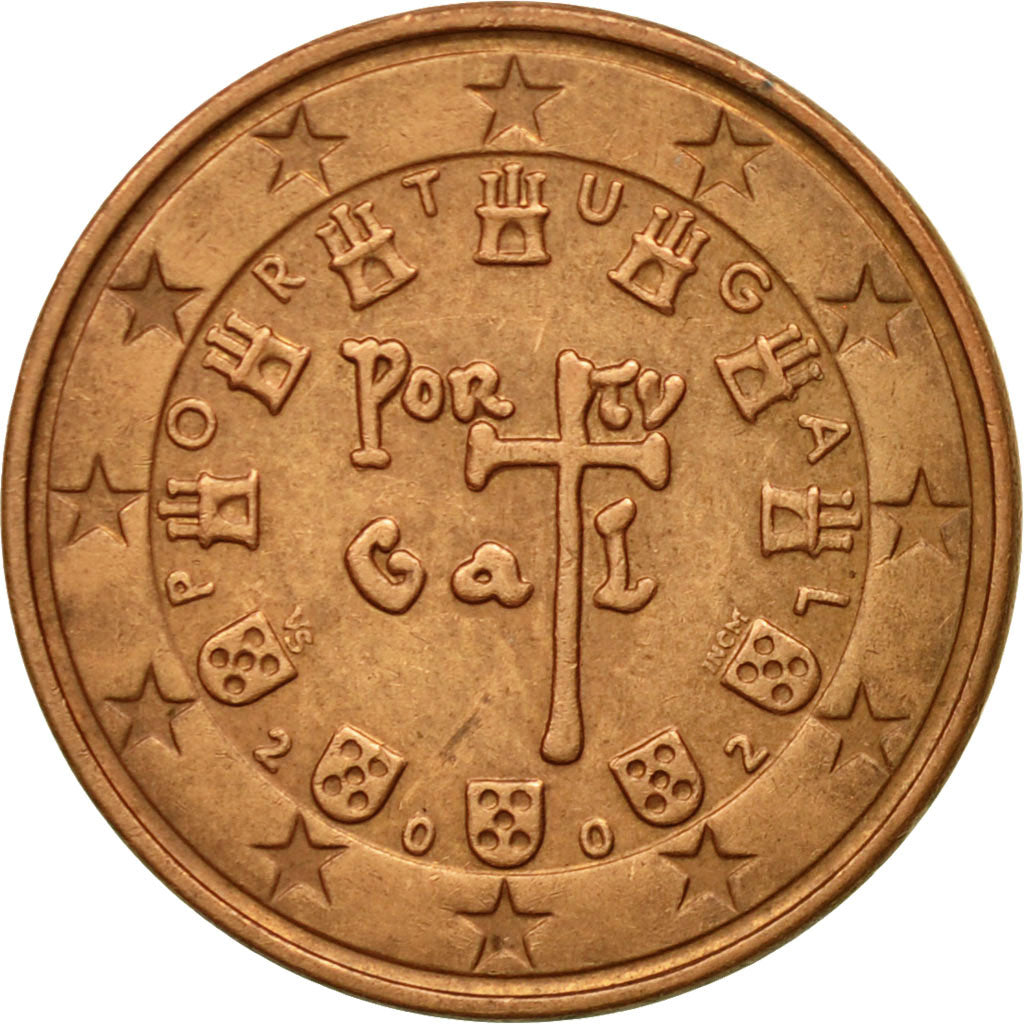 Portugal, 5 Euro Cent, 2002, EF(40-45), Copper Plated Steel, KM:742