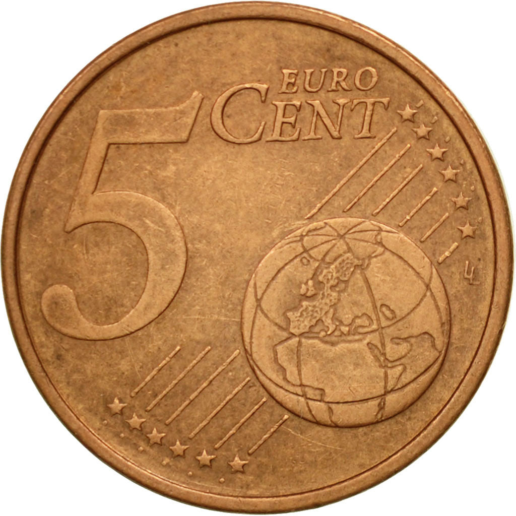 Portugal, 5 Euro Cent, 2002, EF(40-45), Copper Plated Steel, KM:742