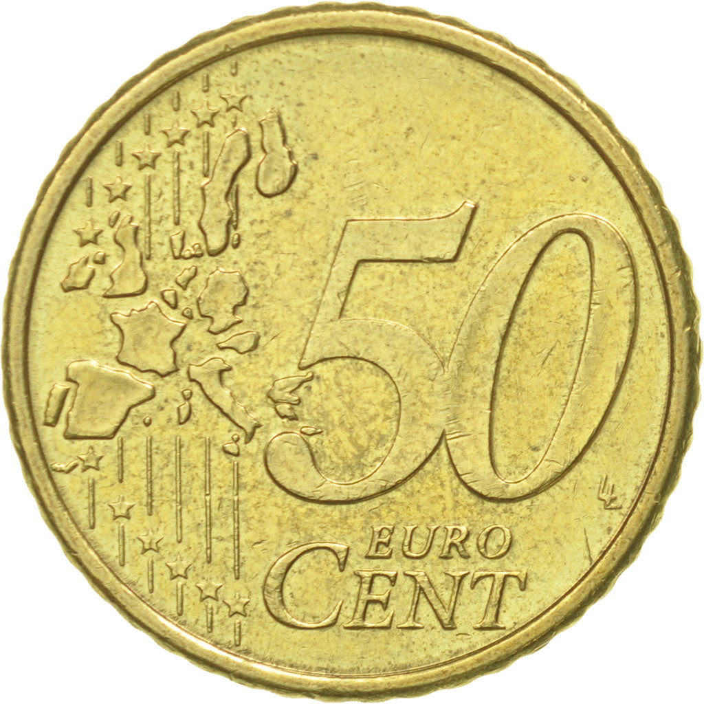 Finland, 50 Euro Cent, 2000, AU(55-58), Brass, KM:103