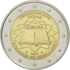 Países Bajos, 2 Euro, Traité de Rome 50 ans, 2007, MBC, Bimetálico, KM:273