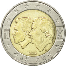 Belgium, 2 Euro, Schengen Agreement, 2005, EF(40-45), Bi-Metallic, KM:240