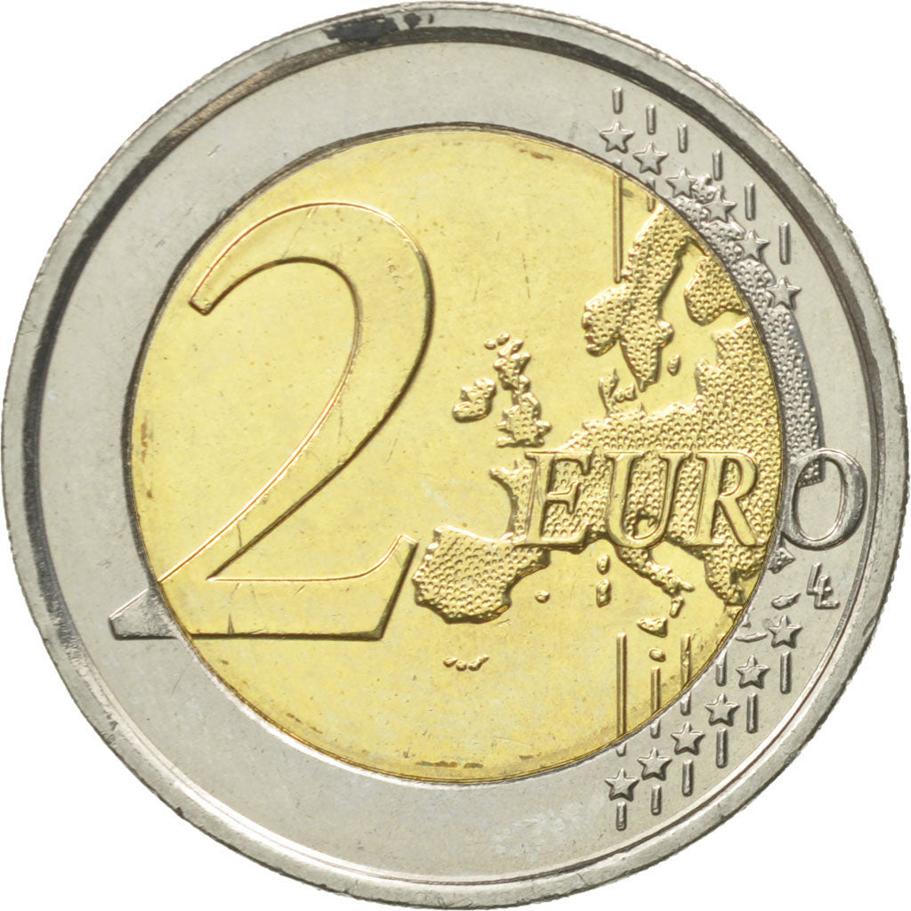 Belgium, 2 Euro, 10 years euro, 2012, MS(60-62), Bi-Metallic, KM:315