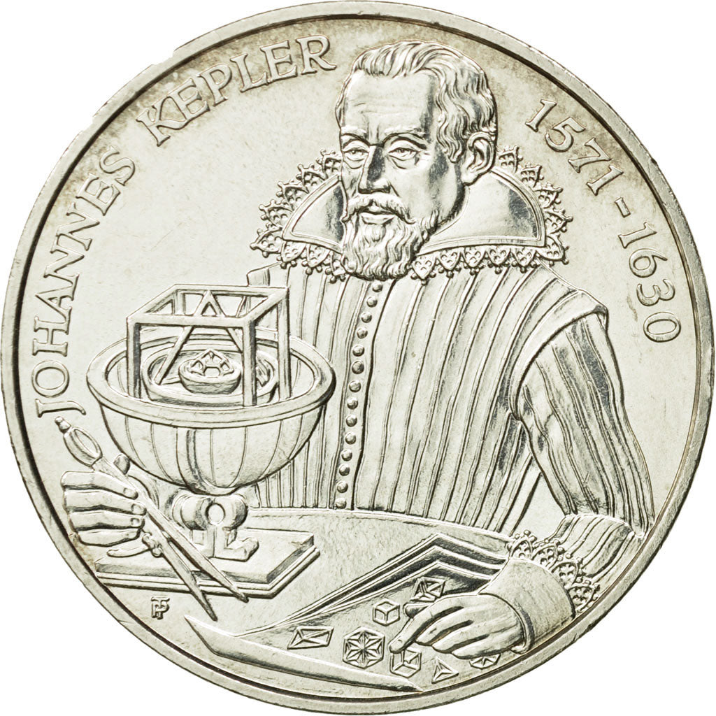 Austria, 10 Euro, eggenberg palace johannes kepler, 2002, MS(60-62), Silver
