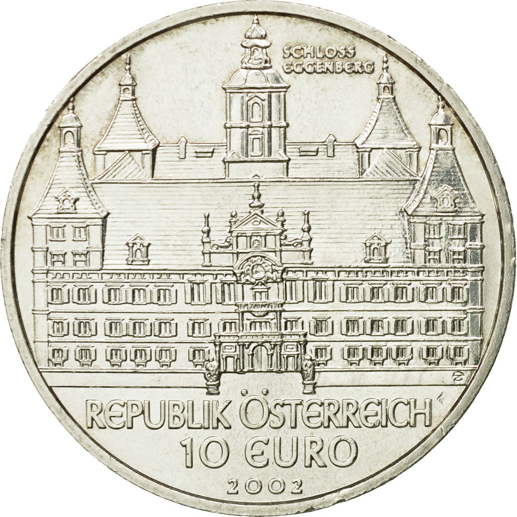 Austria, 10 Euro, eggenberg palace johannes kepler, 2002, MS(60-62), Silver