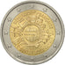 Francja, 2 Euro, 10 Jahre Euro, 2012, Paris, MS(60-62), Bimetaliczny, KM:1846