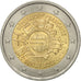 France, 2 Euro, 10 Jahre Euro, 2012, MS(60-62), Bi-Metallic, KM:1846