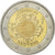 Luksemburg, 2 Euro, 10 years euro, 2012, Utrecht, MS(60-62), Bimetaliczny
