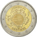 Luxembourg, 2 Euro, 10 years euro, 2012, MS(60-62), Bi-Metallic, KM:119