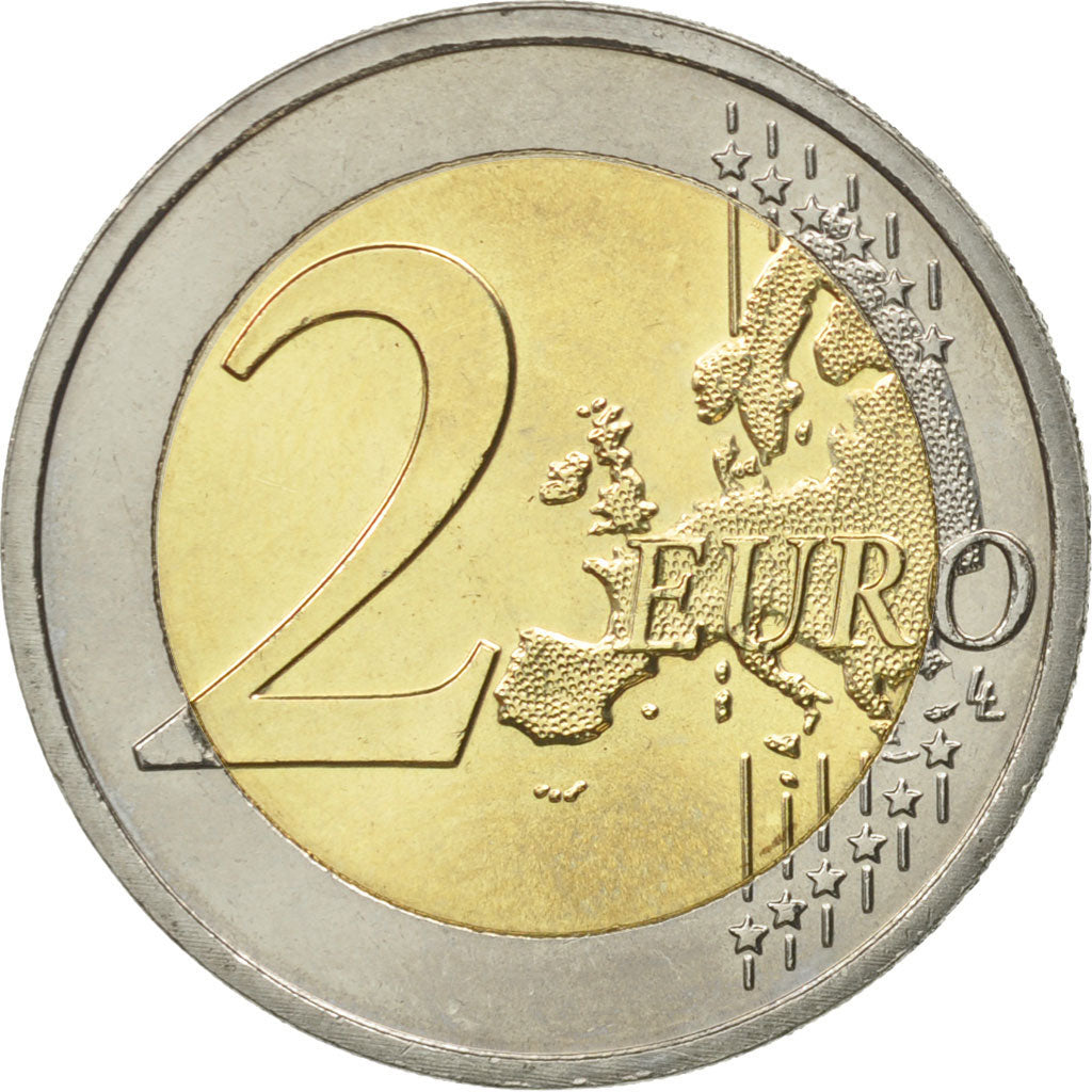 Malta, 2 Euro, 10 Jahre Euro, 2012, MS(60-62), Bi-Metallic, KM:139