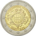 GERMANY - FEDERAL REPUBLIC, 2 Euro, 10 ans de l'Euro, 2012, MS(60-62)