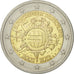Niemcy - RFN, 2 Euro, 10 ans de l'Euro, 2012, MS(60-62), Bimetaliczny, KM:306